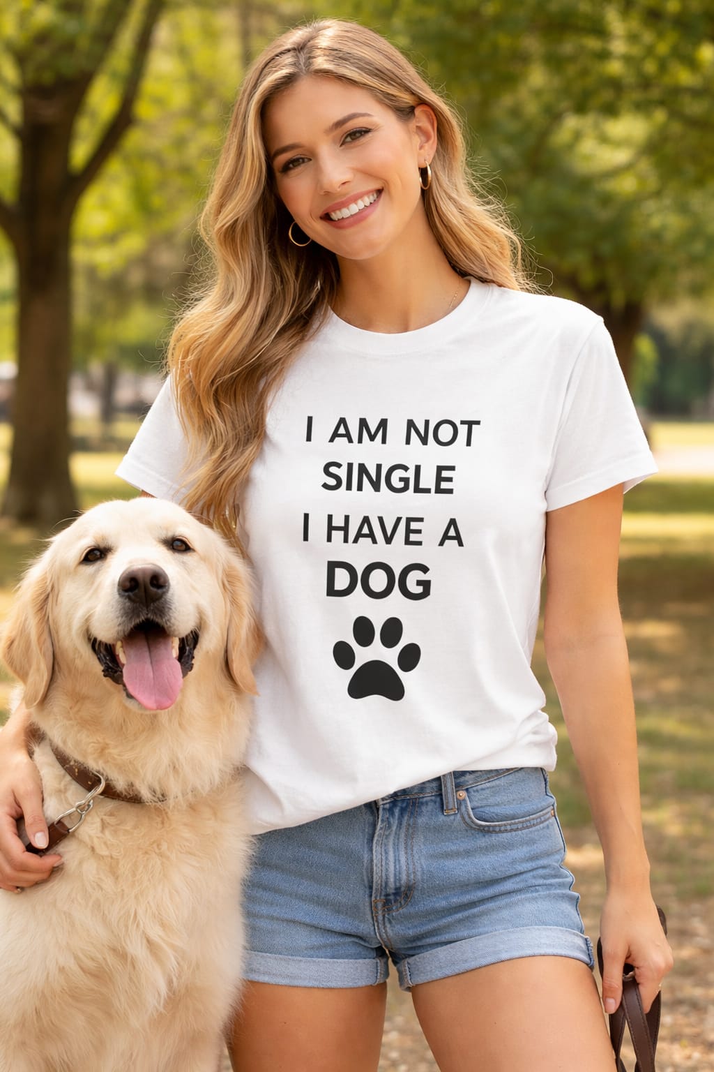 I Am Not Single I Have A DOG t-shirt for men