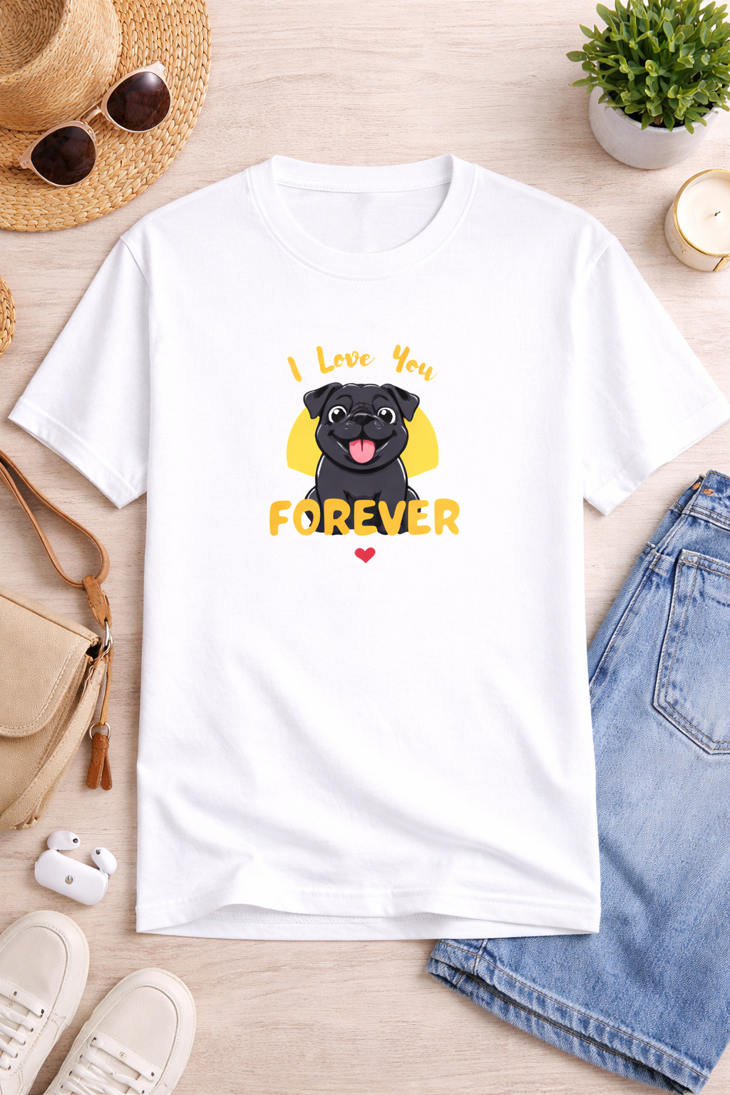 I Love You FOREVER Dog Lovers t-shirt for men