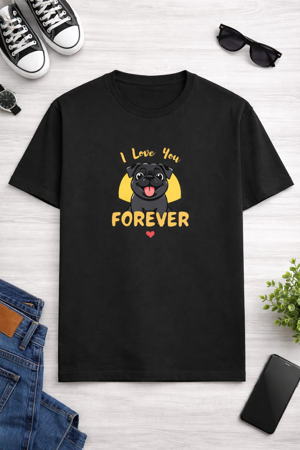 I Love You FOREVER Dog Lovers t-shirt for men