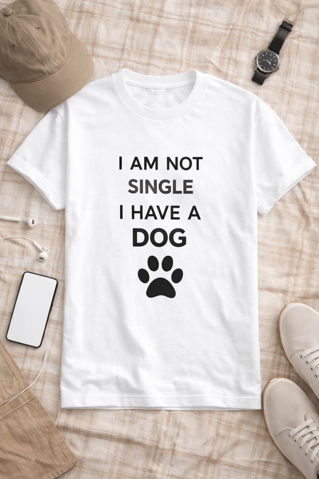 I Am Not Single I Have A DOG t-shirt for men