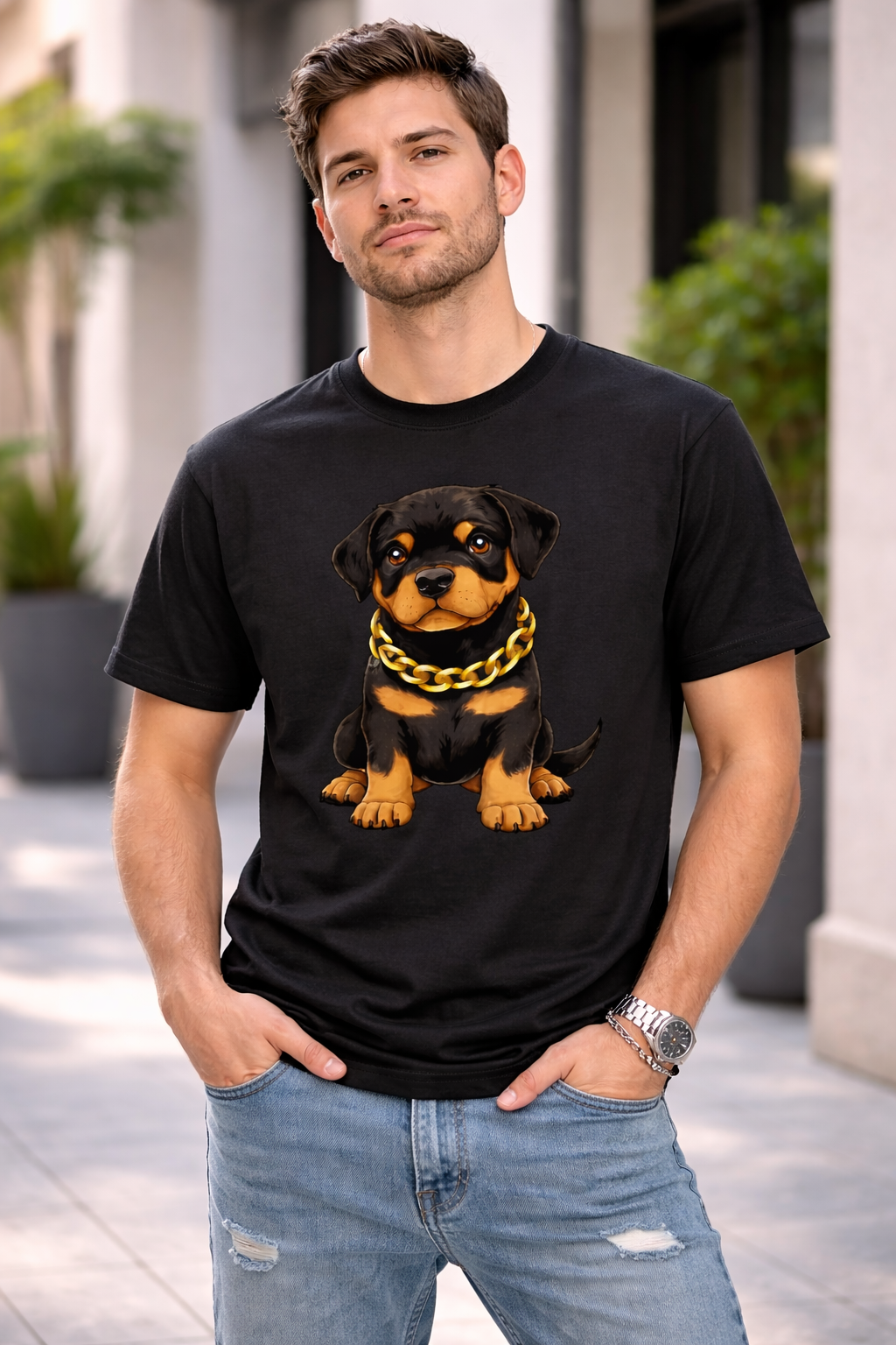 The Rottweiler Dog Lovers t-shirt for men